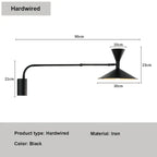 Nymera Nordic Wall Lamp With Swivel Arm For Reading And Ambient Glow