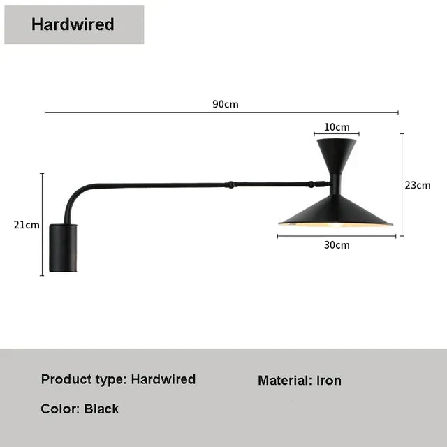 Nymera Nordic Wall Lamp With Swivel Arm For Reading And Ambient Glow