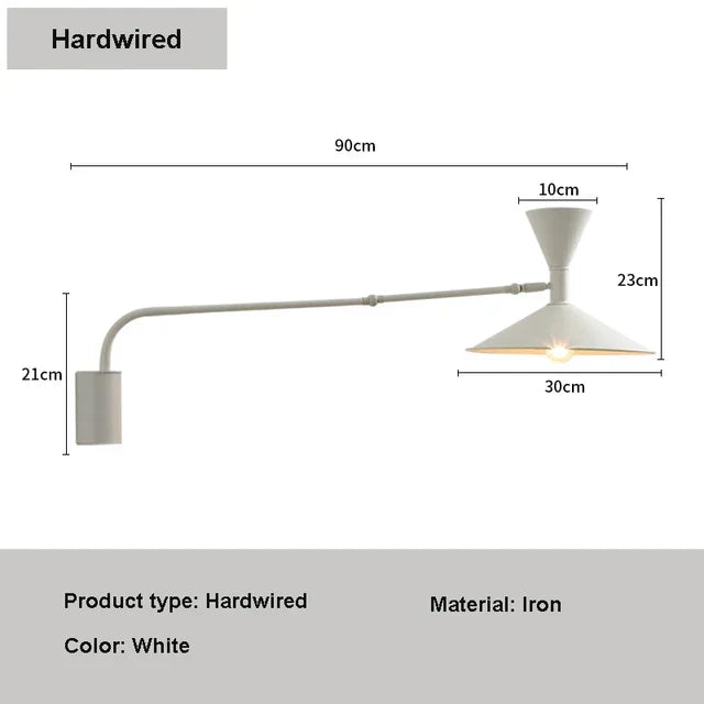 Nymera Nordic Wall Lamp With Swivel Arm For Reading And Ambient Glow