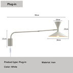 Nymera Nordic Wall Lamp With Swivel Arm For Reading And Ambient Glow