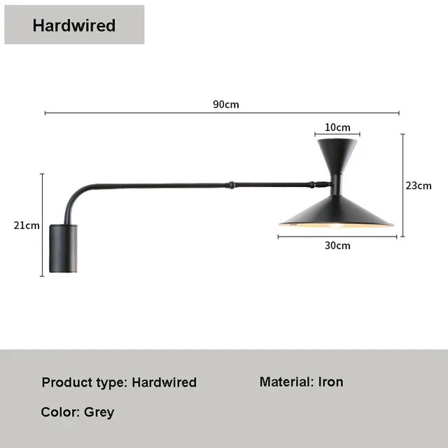 Nymera Nordic Wall Lamp With Swivel Arm For Reading And Ambient Glow