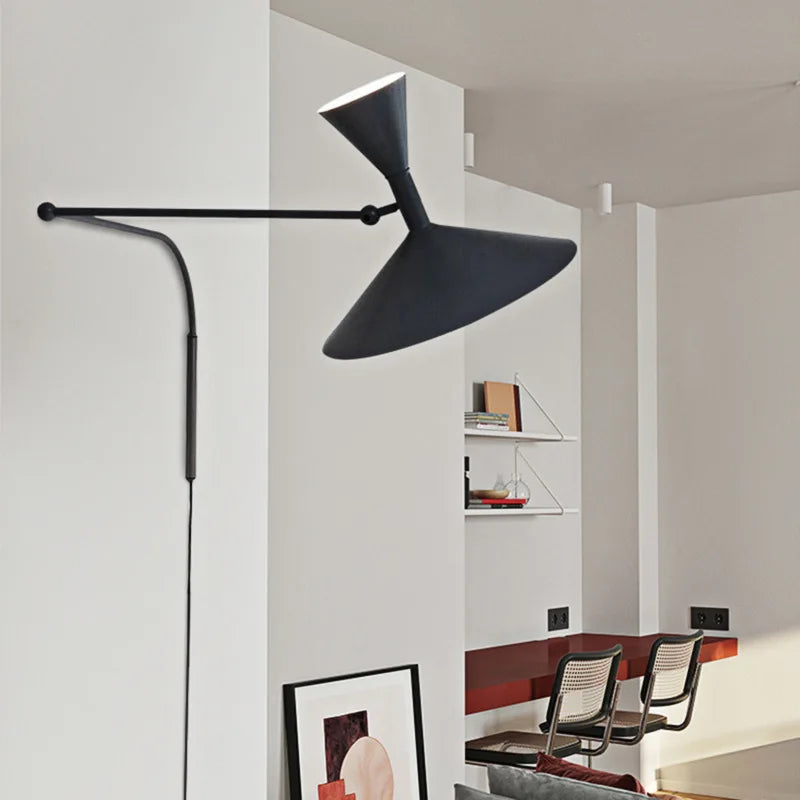Nymera Nordic Wall Lamp With Swivel Arm For Reading And Ambient Glow