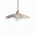 Betonnen hanglamp van 16 inch — Wabi-Sabi-bloemblaadje, geschikt voor led