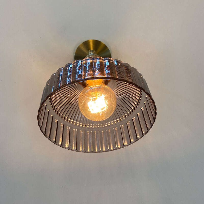 Wall Sconce Glass Brass E26 Hardwired Dome Indoor Decorative Light Fixture | Euroselle