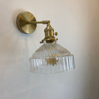 Wall Sconce Glass Brass E26 Hardwired Dome Indoor Decorative Light Fixture | Euroselle