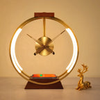 Aurora LED Clock Table Lamp For Desks, Bedrooms, And Living Rooms