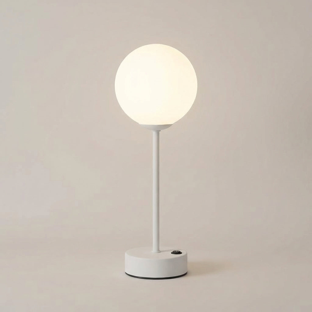 Globe LED Table Lamp, Rechargeable Battery, Touch Control Dimming | Euroselle