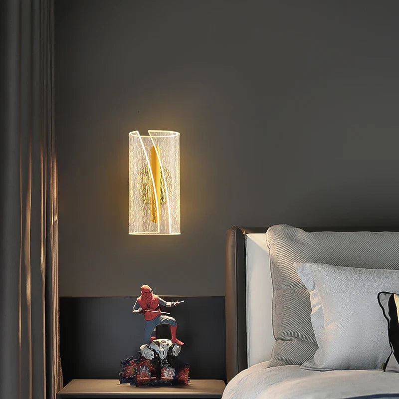 LED Wall Lamp Minimalist Nordic Black Metal Indoor Ambient Lighting | Euroselle