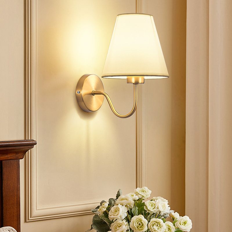Stoff-Wandlampe Eisenrahmen E27 Festverkabelte Innenwandbeleuchtung | Euroselle