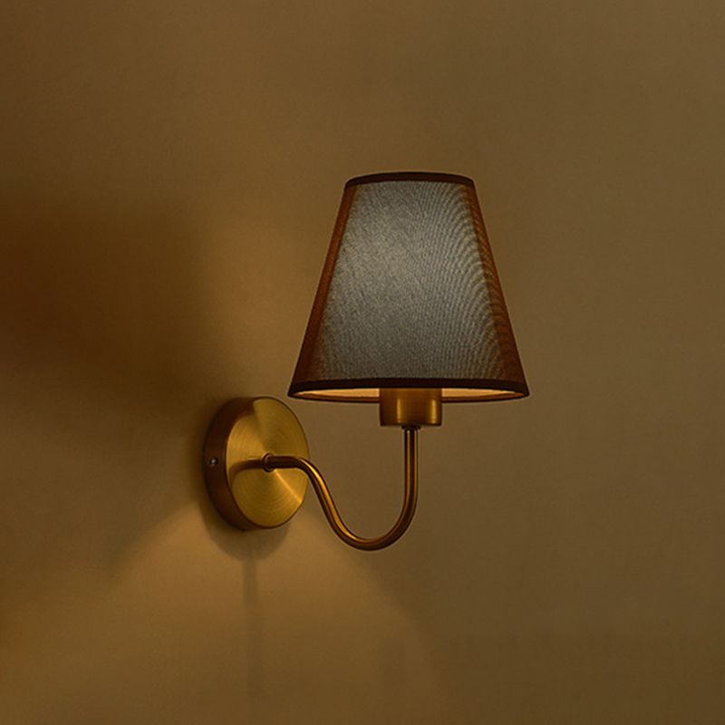 Stoff-Wandlampe Eisenrahmen E27 Festverkabelte Innenwandbeleuchtung | Euroselle