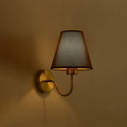 Stoff-Wandlampe Eisenrahmen E27 Festverkabelte Innenwandbeleuchtung | Euroselle
