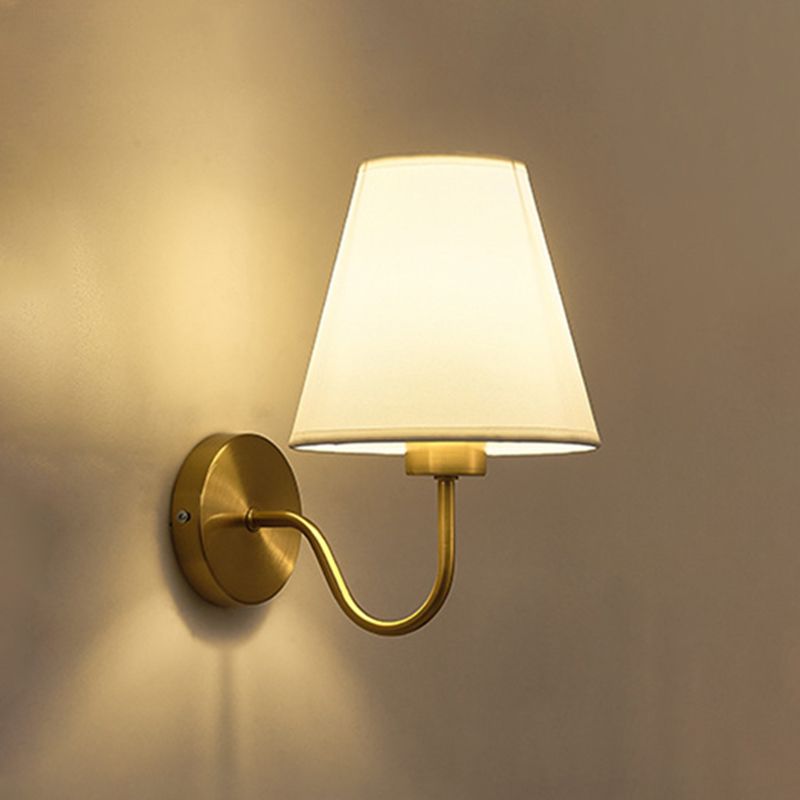 Stoff-Wandlampe Eisenrahmen E27 Festverkabelte Innenwandbeleuchtung | Euroselle