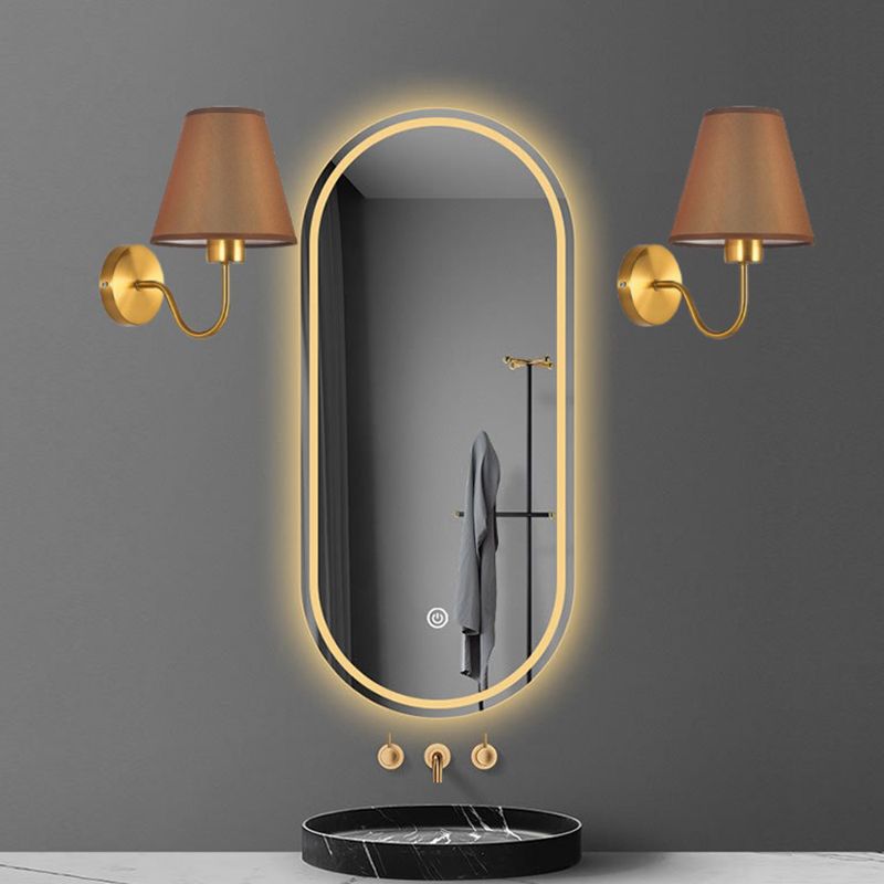 Stoff-Wandlampe Eisenrahmen E27 Festverkabelte Innenwandbeleuchtung | Euroselle