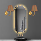 Stoff-Wandlampe Eisenrahmen E27 Festverkabelte Innenwandbeleuchtung | Euroselle