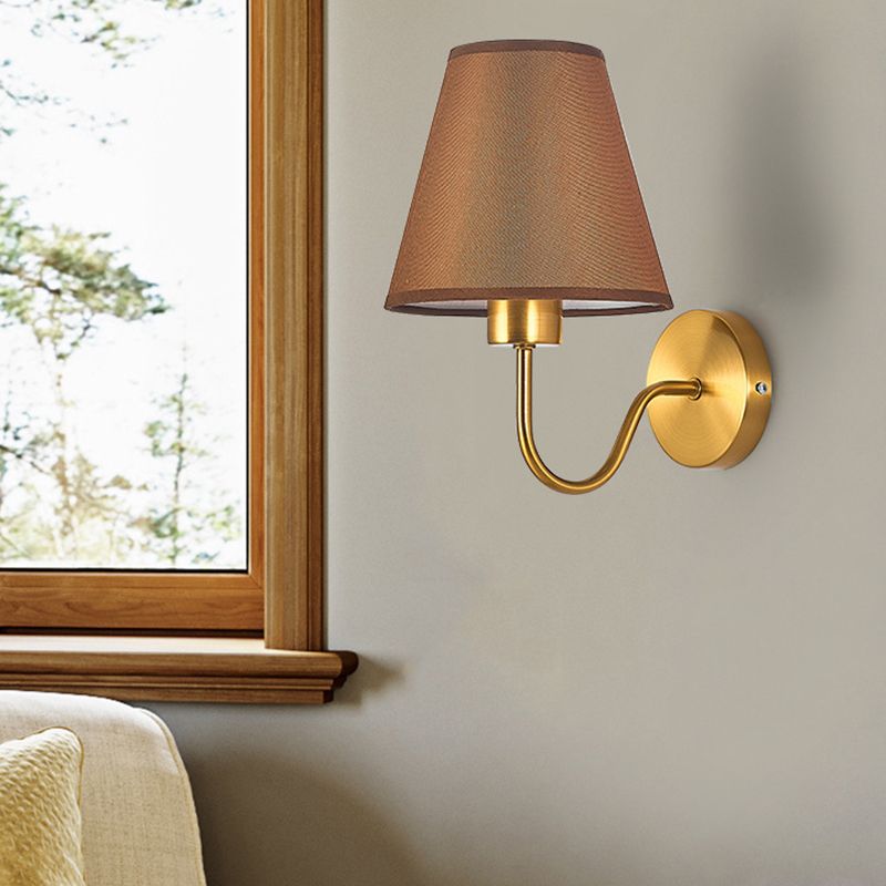 Stoff-Wandlampe Eisenrahmen E27 Festverkabelte Innenwandbeleuchtung | Euroselle