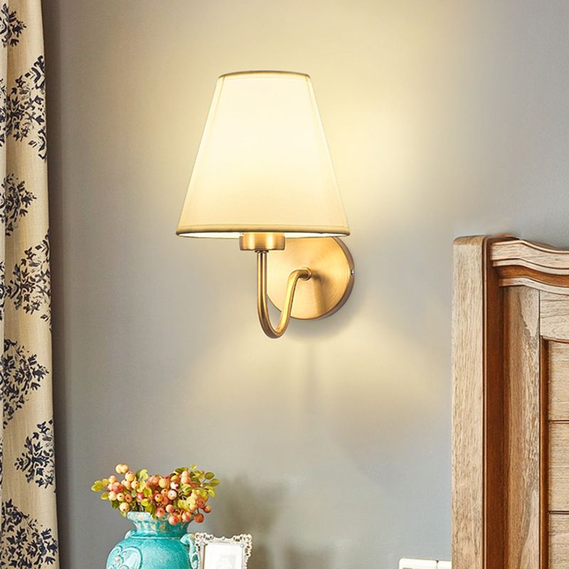 Stoff-Wandlampe Eisenrahmen E27 Festverkabelte Innenwandbeleuchtung | Euroselle