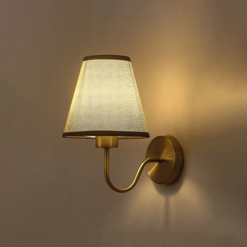 Stoff-Wandlampe Eisenrahmen E27 Festverkabelte Innenwandbeleuchtung | Euroselle