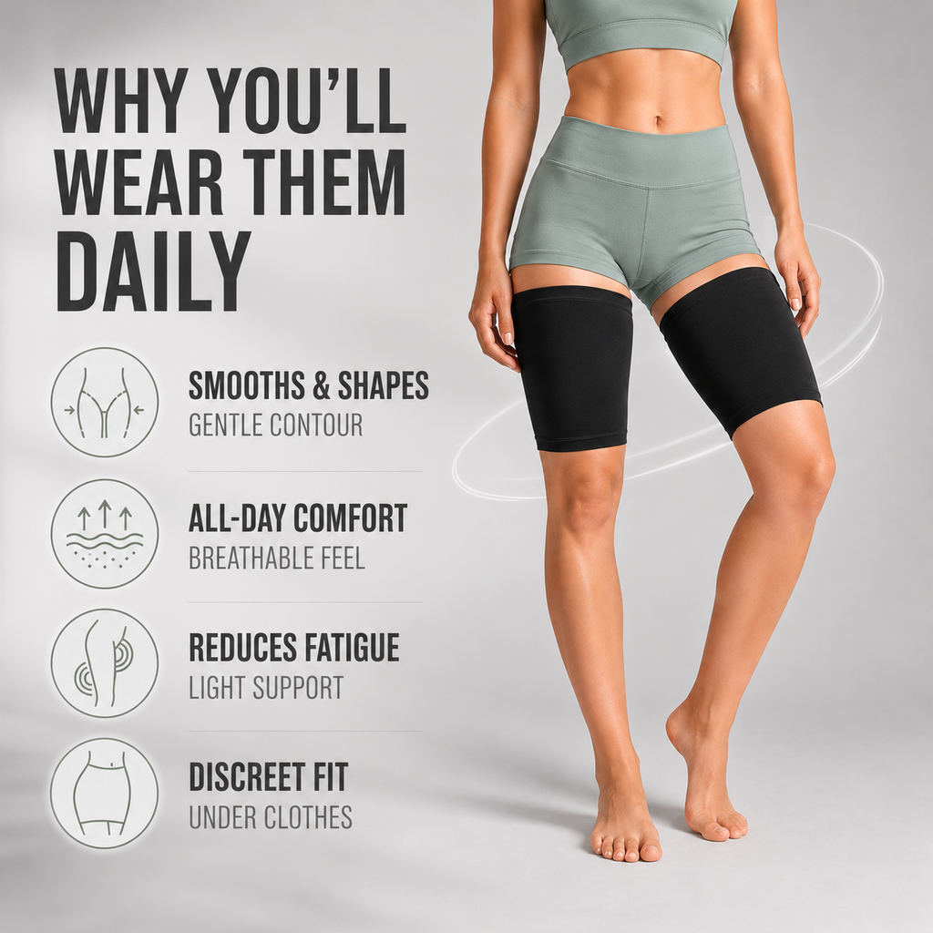 Manchon de compression pour cuisse — soutien respirant pour stabiliser les muscles