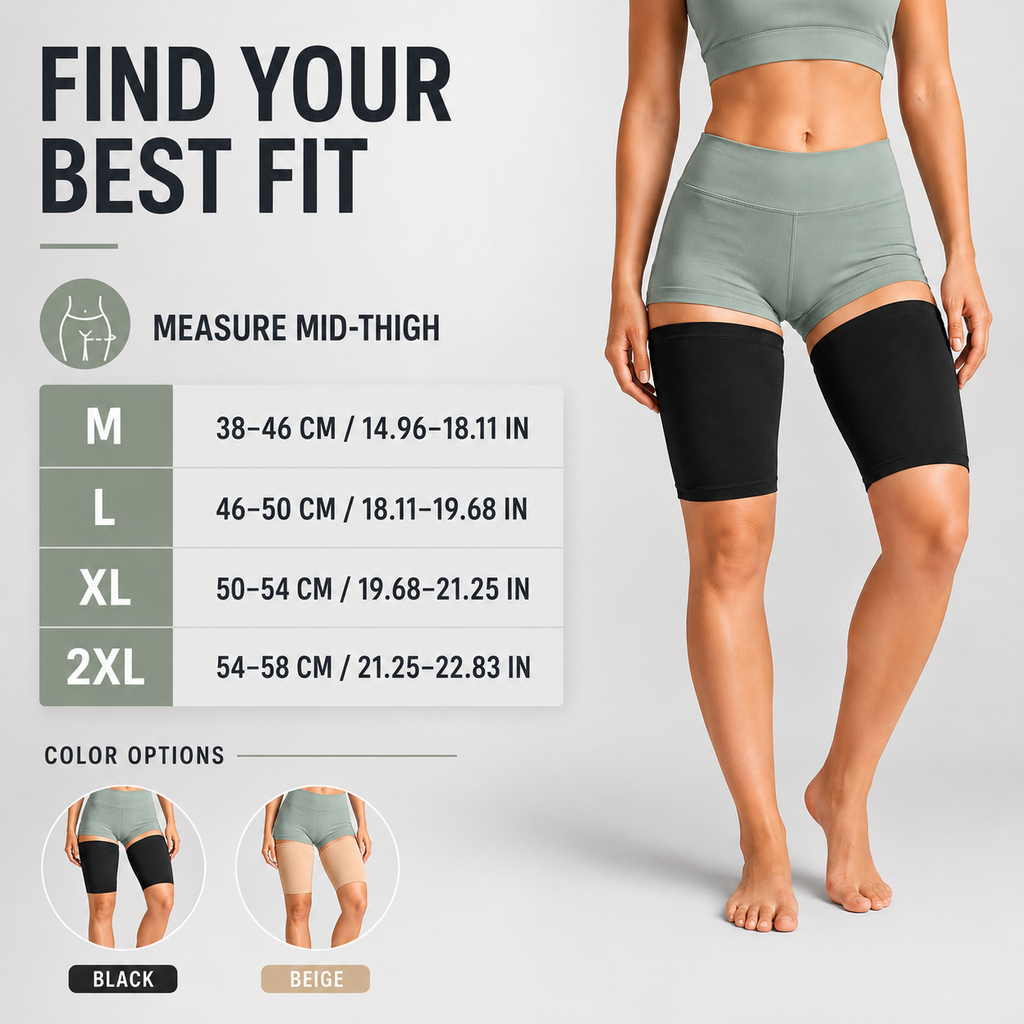 Manchon de compression pour cuisse — soutien respirant pour stabiliser les muscles