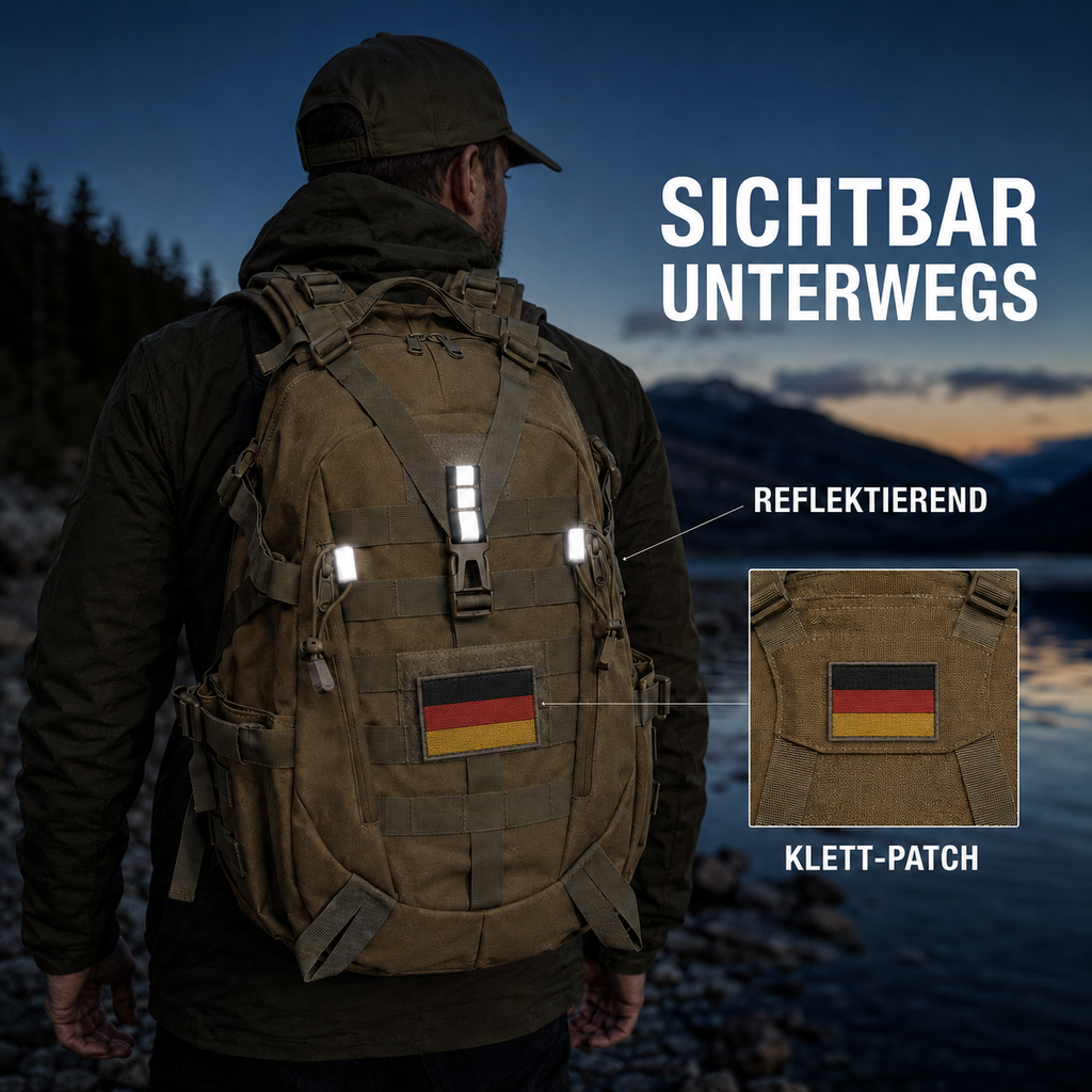 40-Liter-Taktik-Rucksack – wasserdichtes Laptopfach und MOLLE-Gurtband