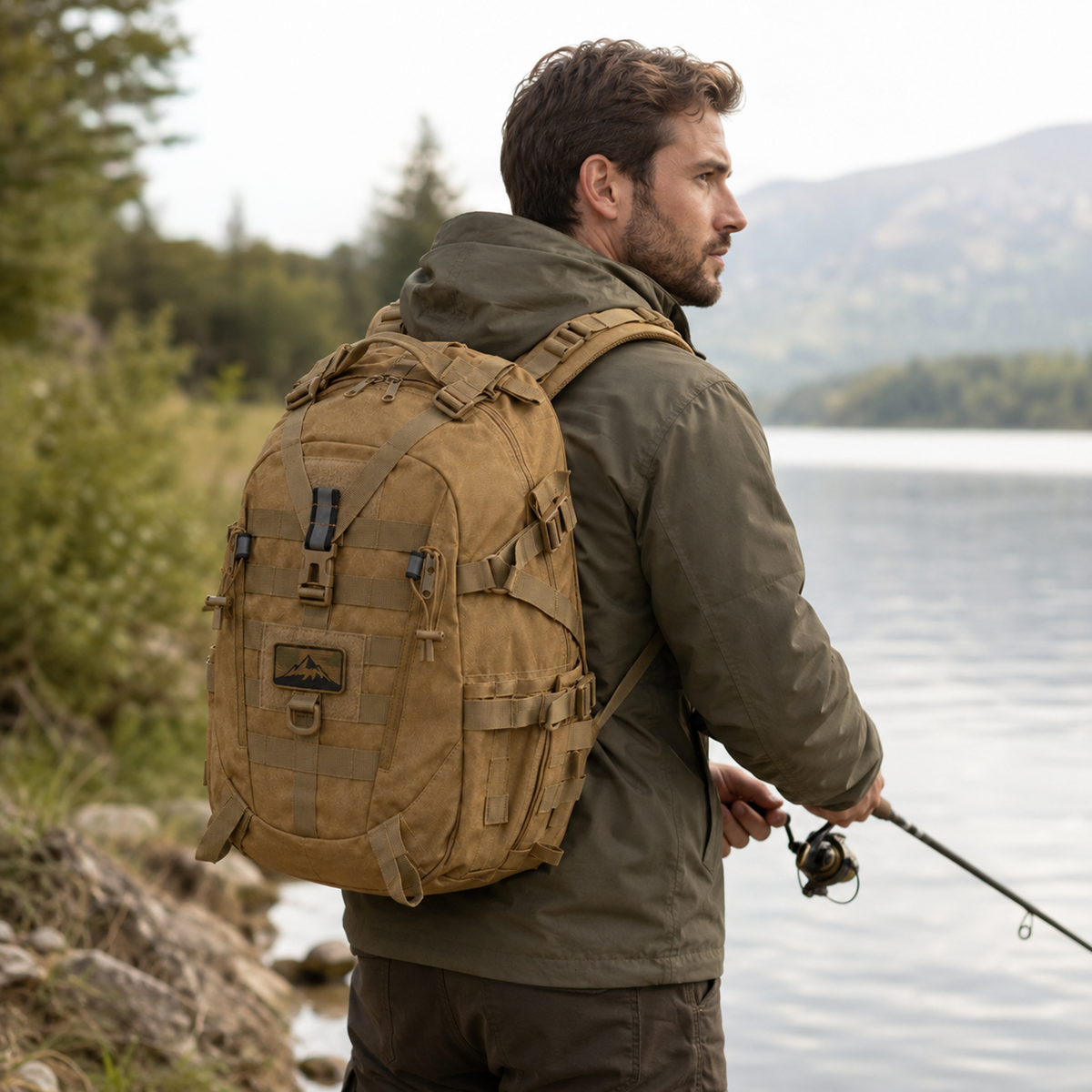 40-Liter-Taktik-Rucksack – wasserdichtes Laptopfach und MOLLE-Gurtband