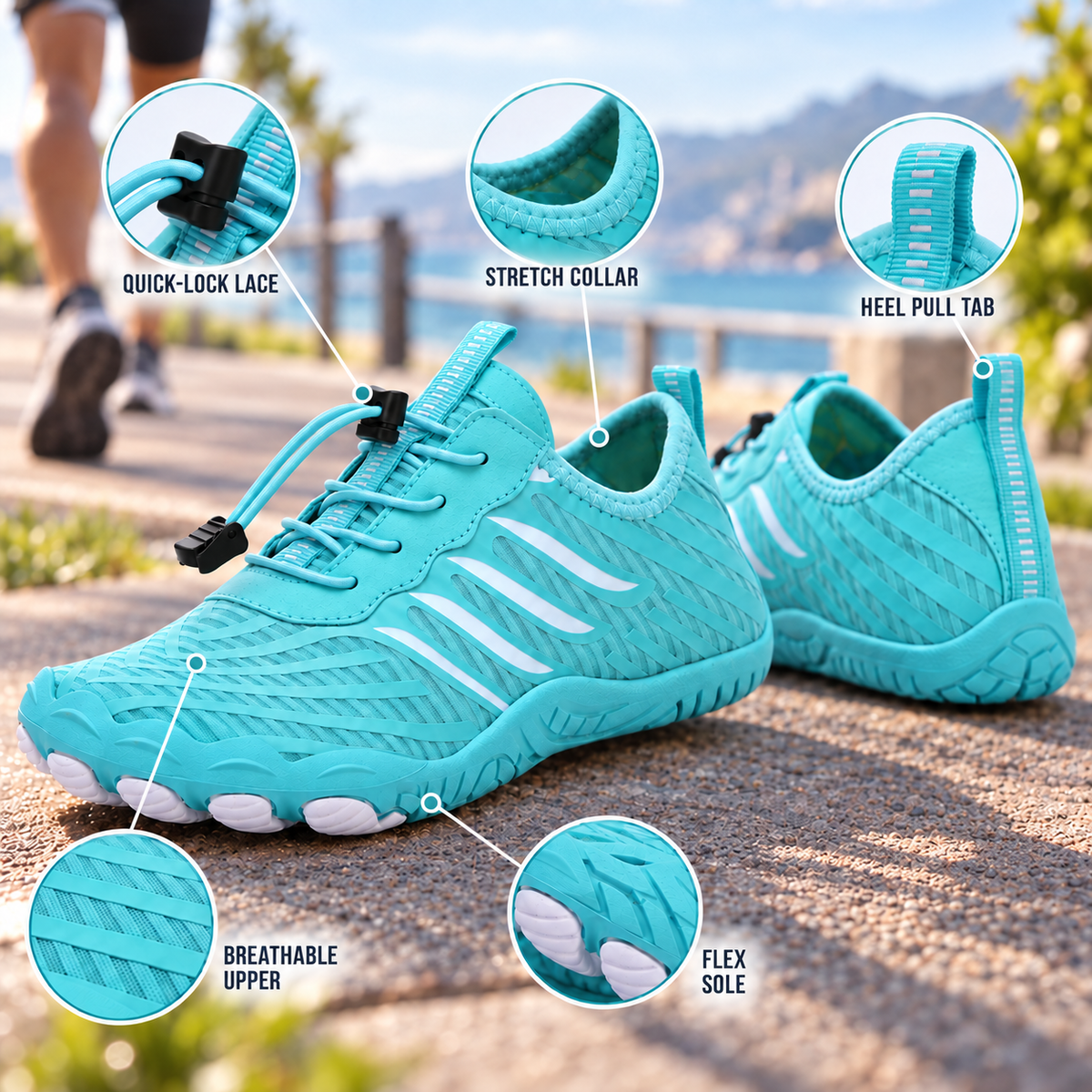 Lightweight Amphibious Water Shoes — Fast-Drying, Flexible Barefoot