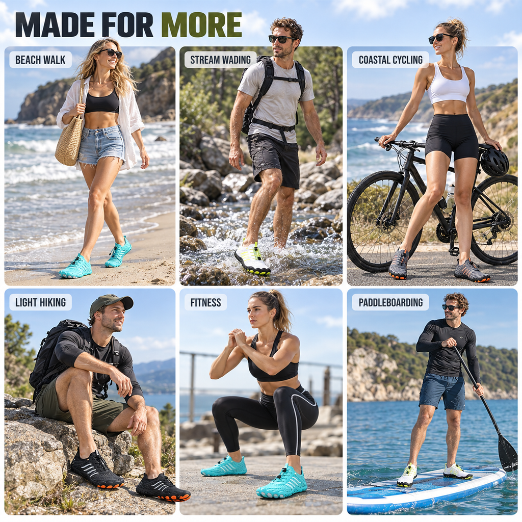 Lightweight Amphibious Water Shoes — Fast-Drying, Flexible Barefoot
