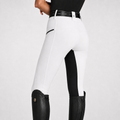 Women's Stretch Equestrian Pants — Contrast Panels, Zip Pockets