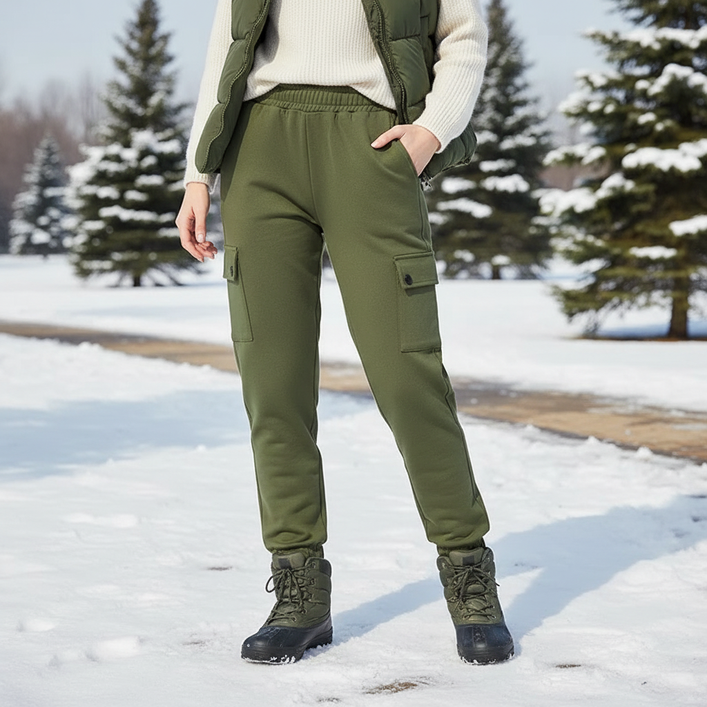 Pantalon de neige isolant pour enfant — doublure polaire, coque imperméable