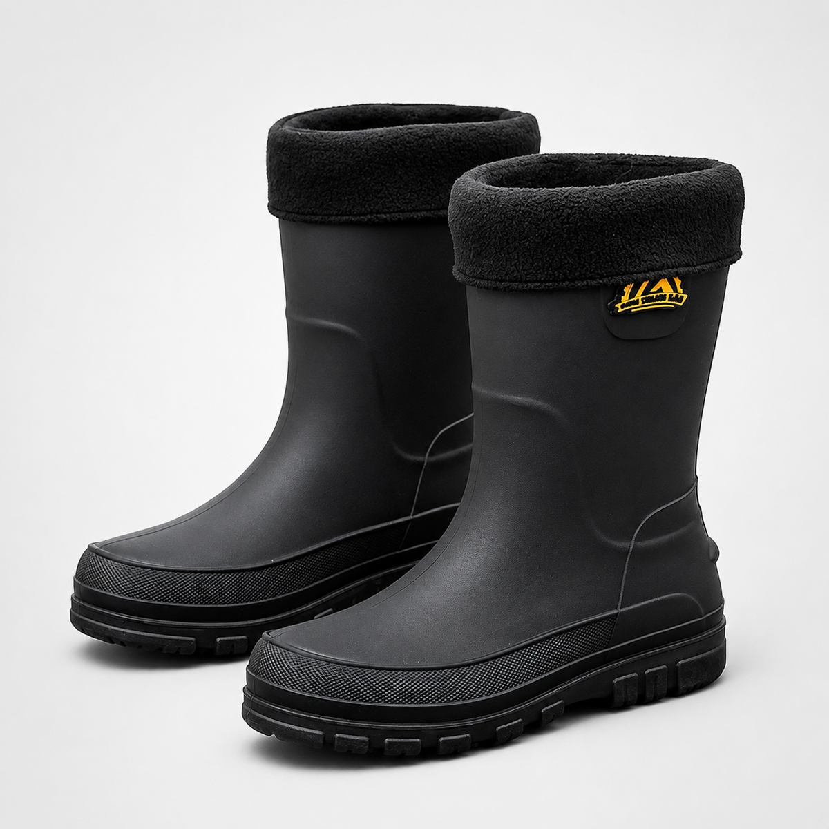 Wasserdichte Winter-Regenstiefel für Herren — Wadenhoch, rutschfest, mit Kunstfellfutter