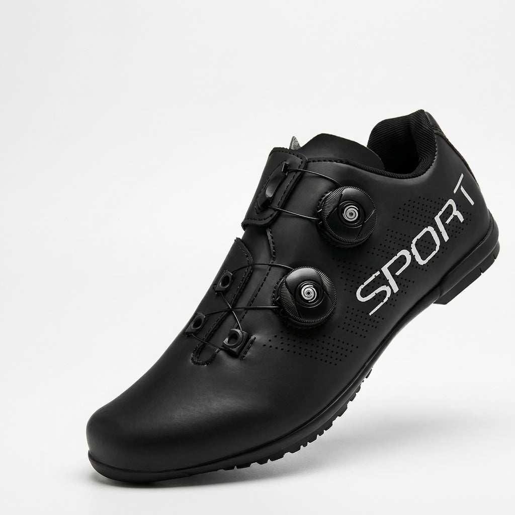 Chaussures de vélo à pédales plates à double molette - adhérence sans cale, ajustement rapide