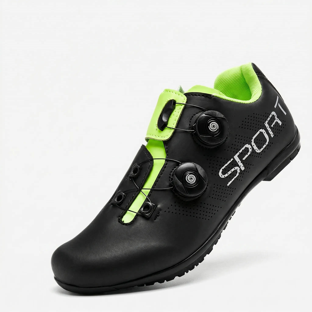 Chaussures de vélo à pédales plates à double molette - adhérence sans cale, ajustement rapide