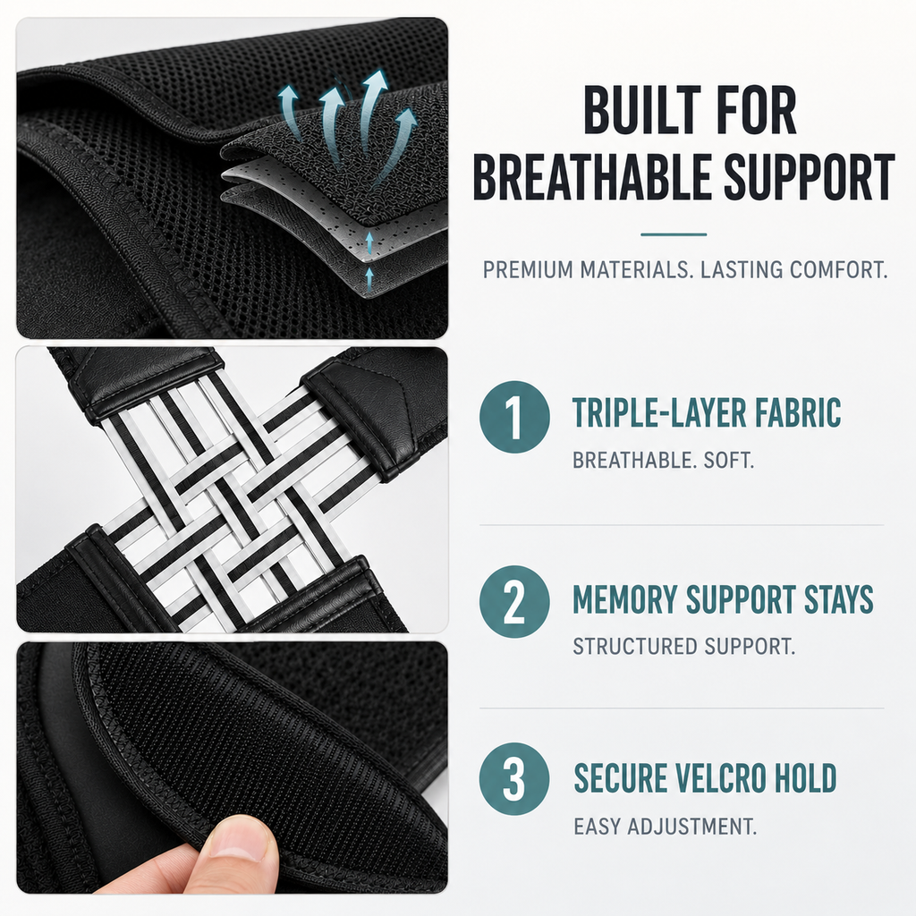 Adjustable Breathable Back Brace — Posture and Shoulder Support