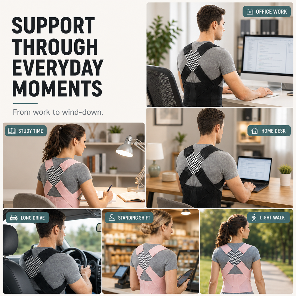 Adjustable Breathable Back Brace — Posture and Shoulder Support
