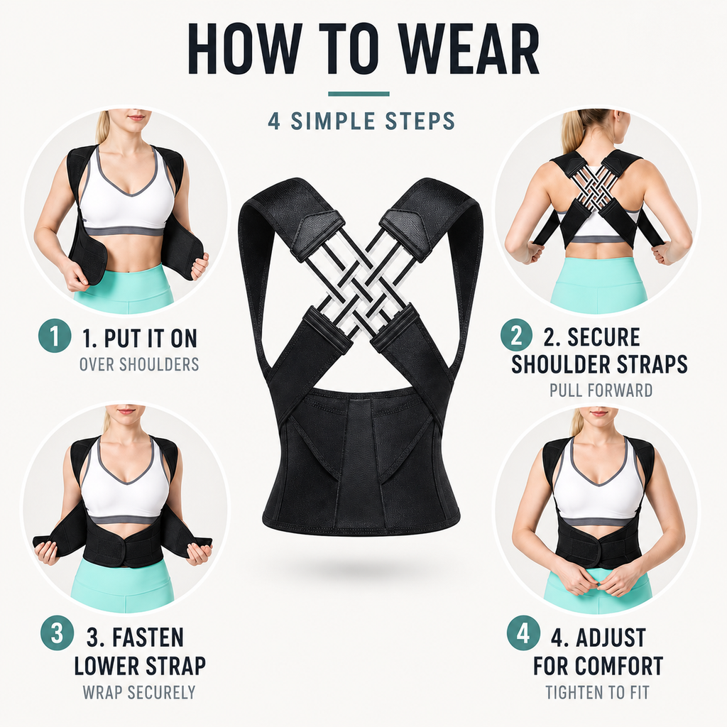 Adjustable Breathable Back Brace — Posture and Shoulder Support
