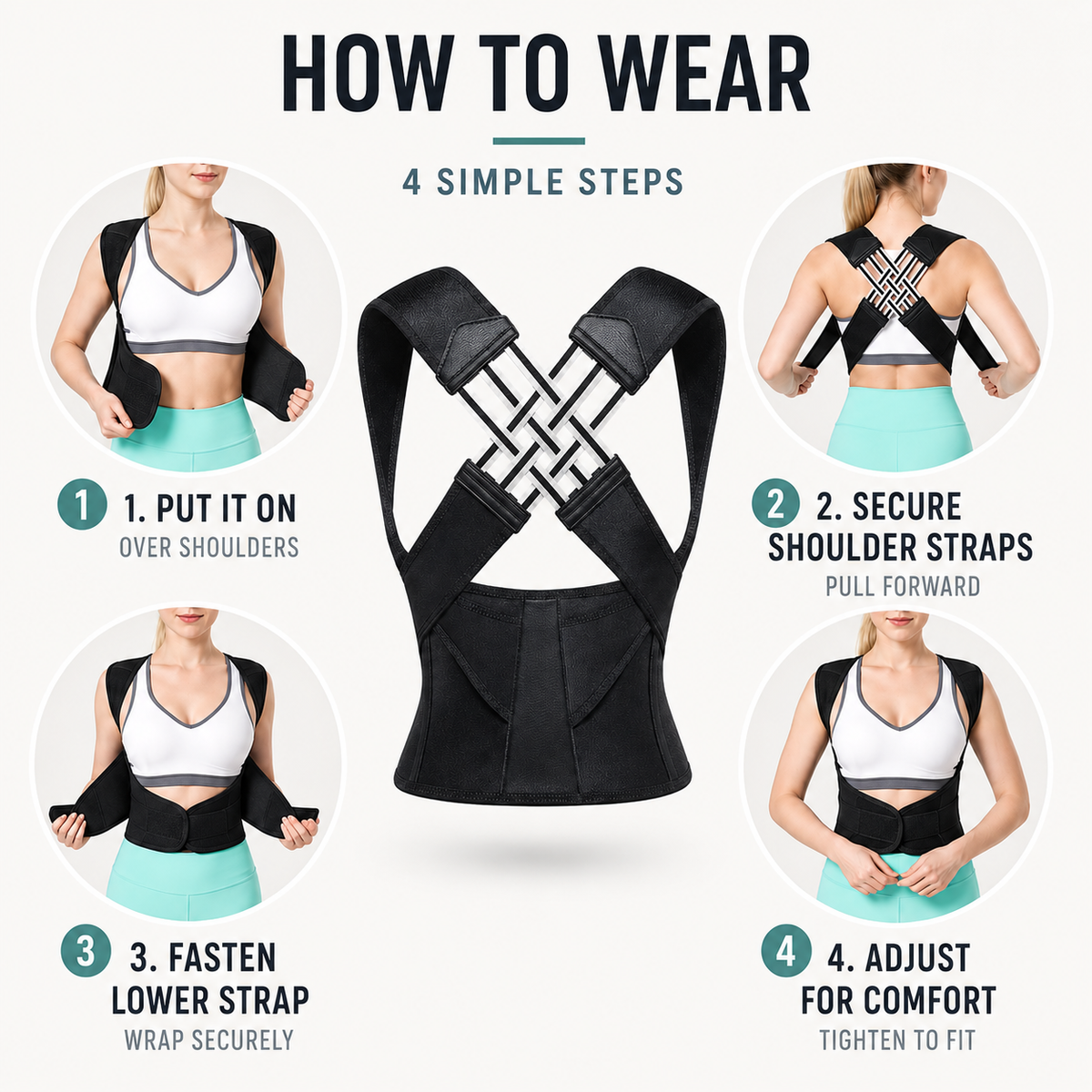 Adjustable Breathable Back Brace — Posture and Shoulder Support