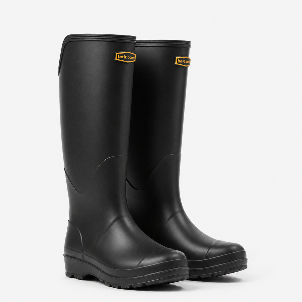 Knehøye vanntette gummistøvler for kvinner og menn - slip-on