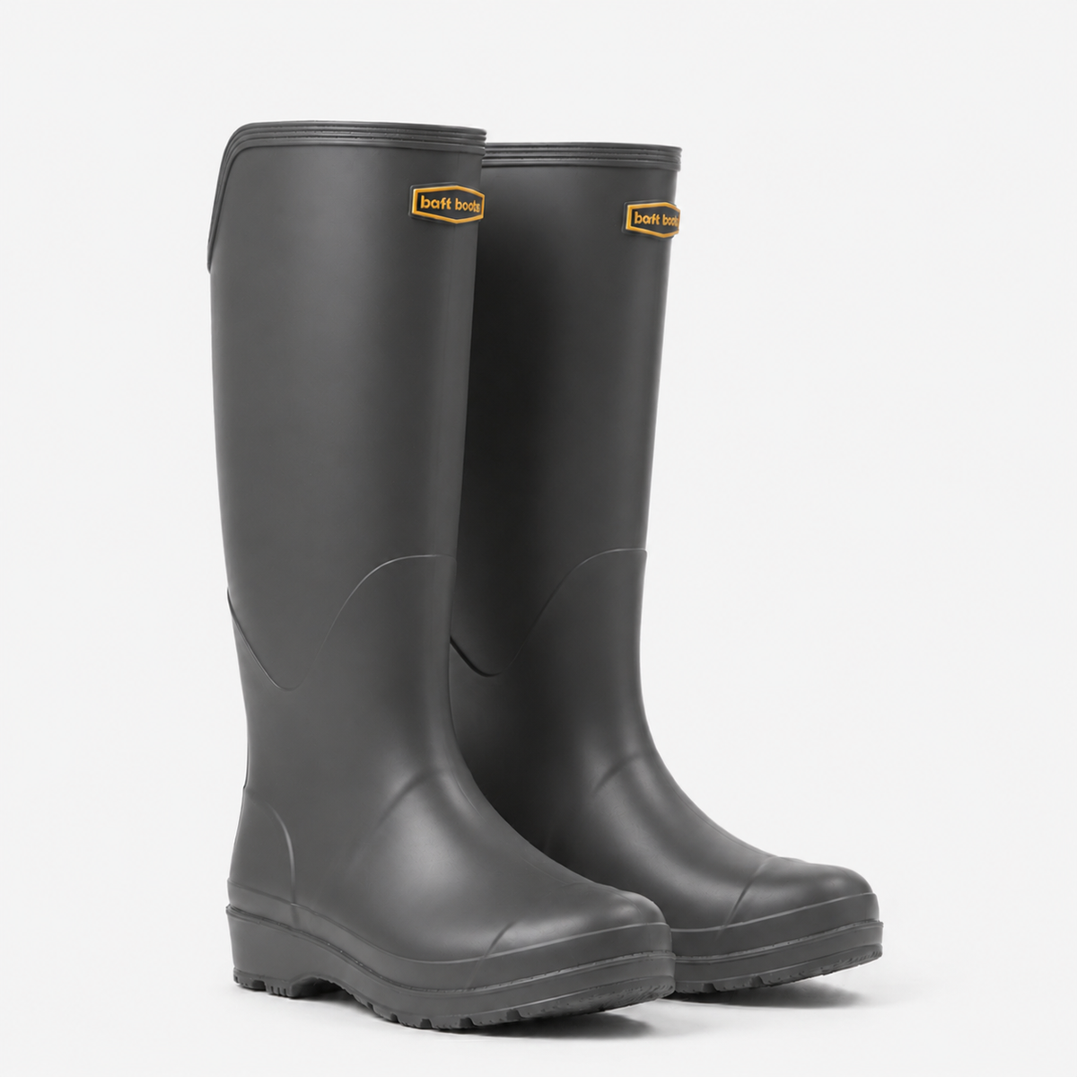 Knehøye vanntette gummistøvler for kvinner og menn - slip-on