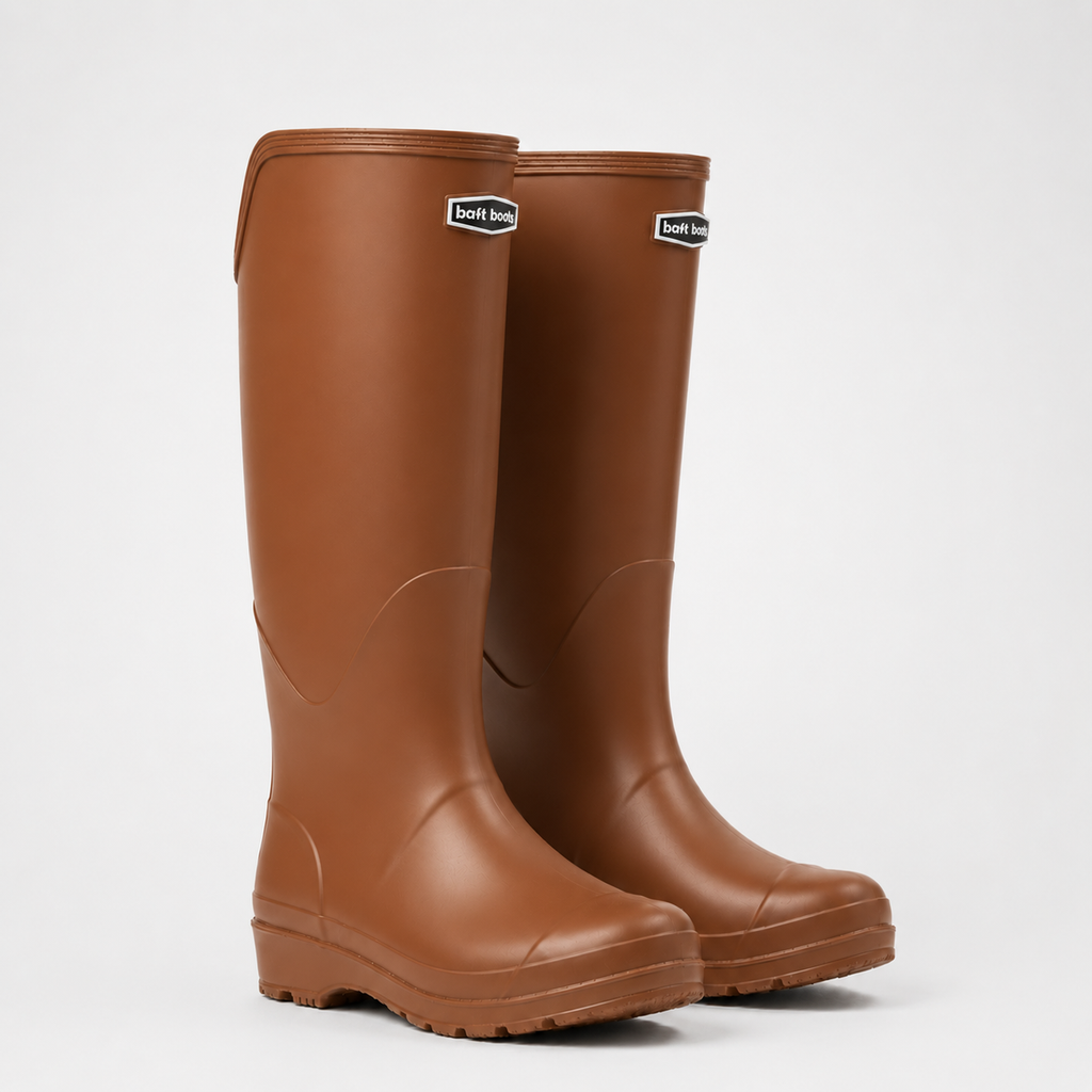Knehøye vanntette gummistøvler for kvinner og menn - slip-on