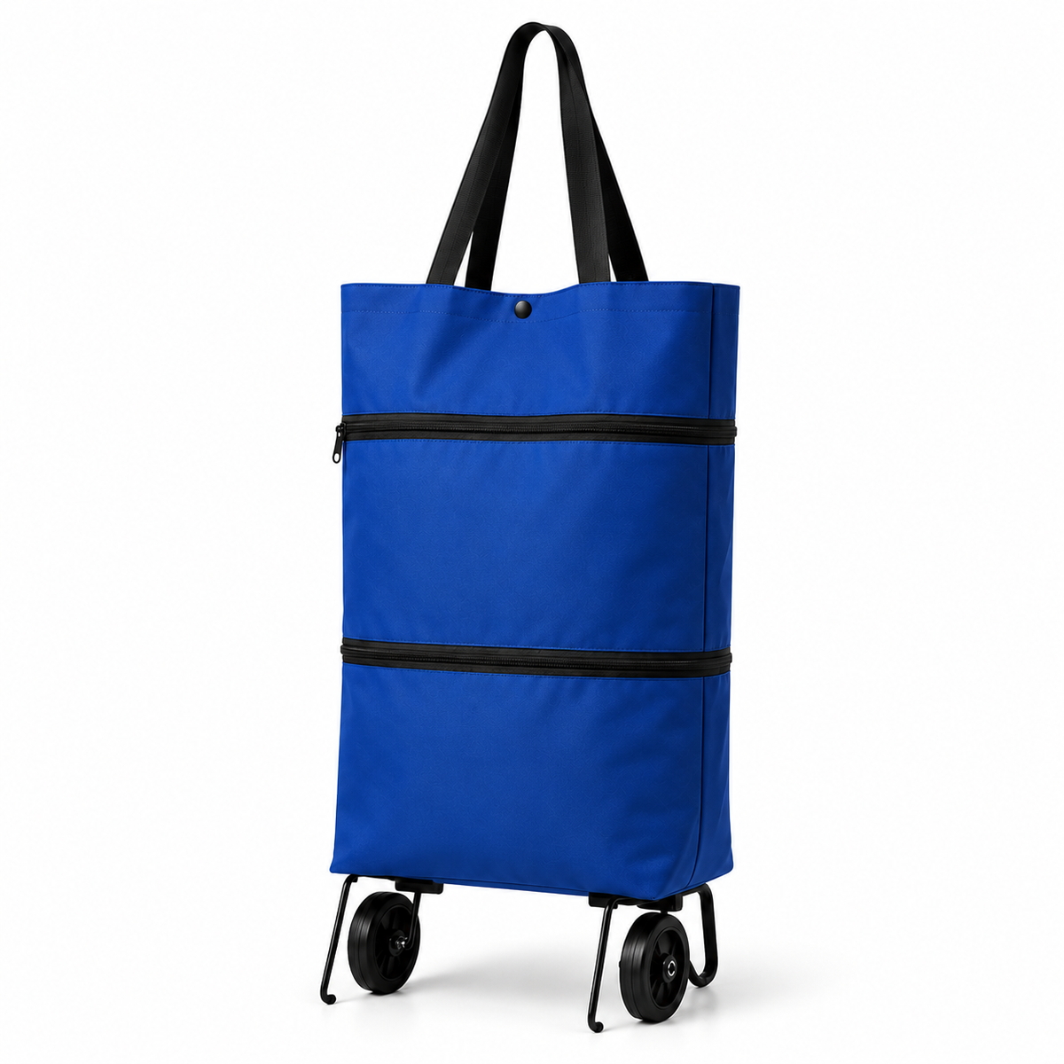 Chariot de courses pliable à roulettes — conception pliante, bretelles de sac à dos