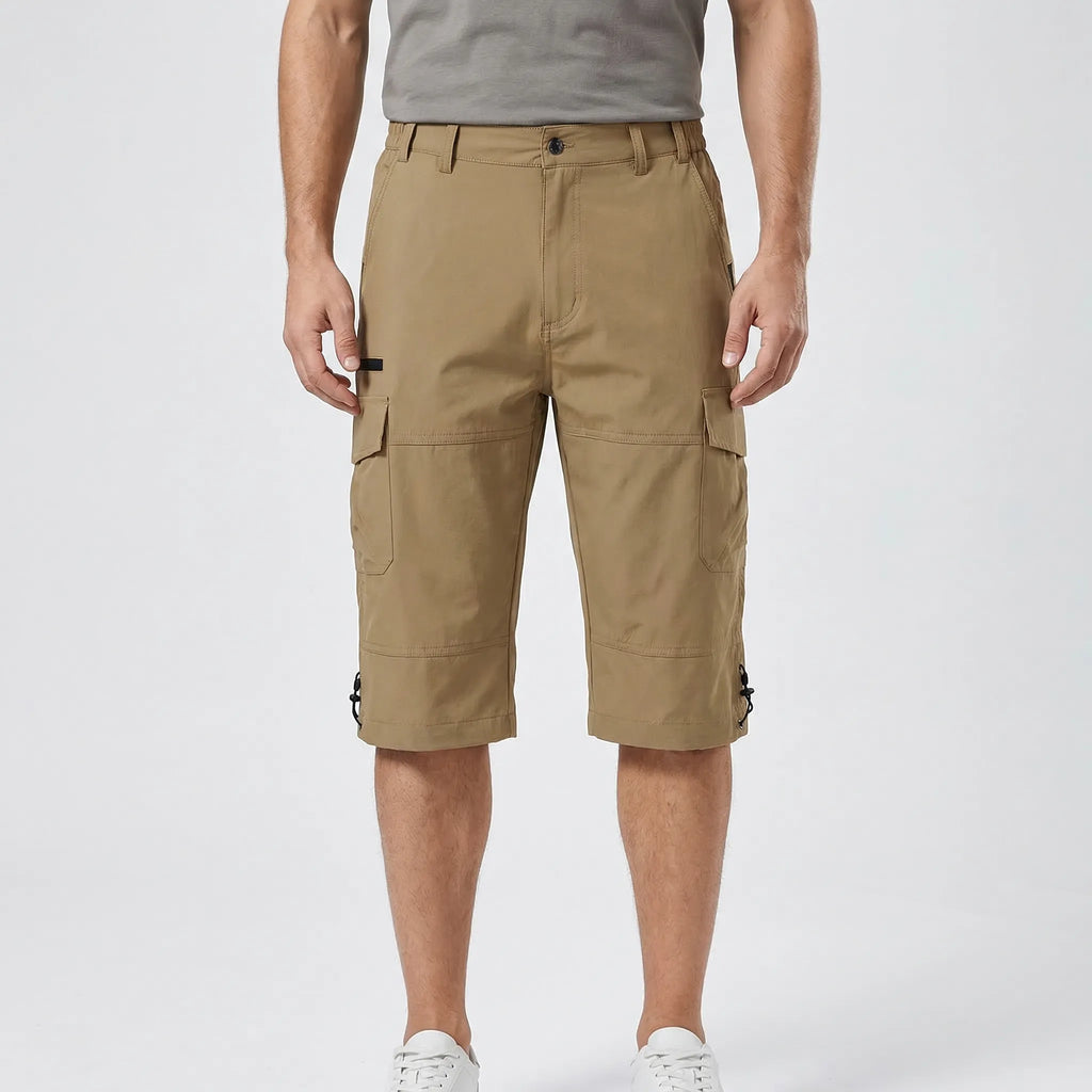 Men's Capri-Length Hiking Shorts — Multiple Cargo Pockets