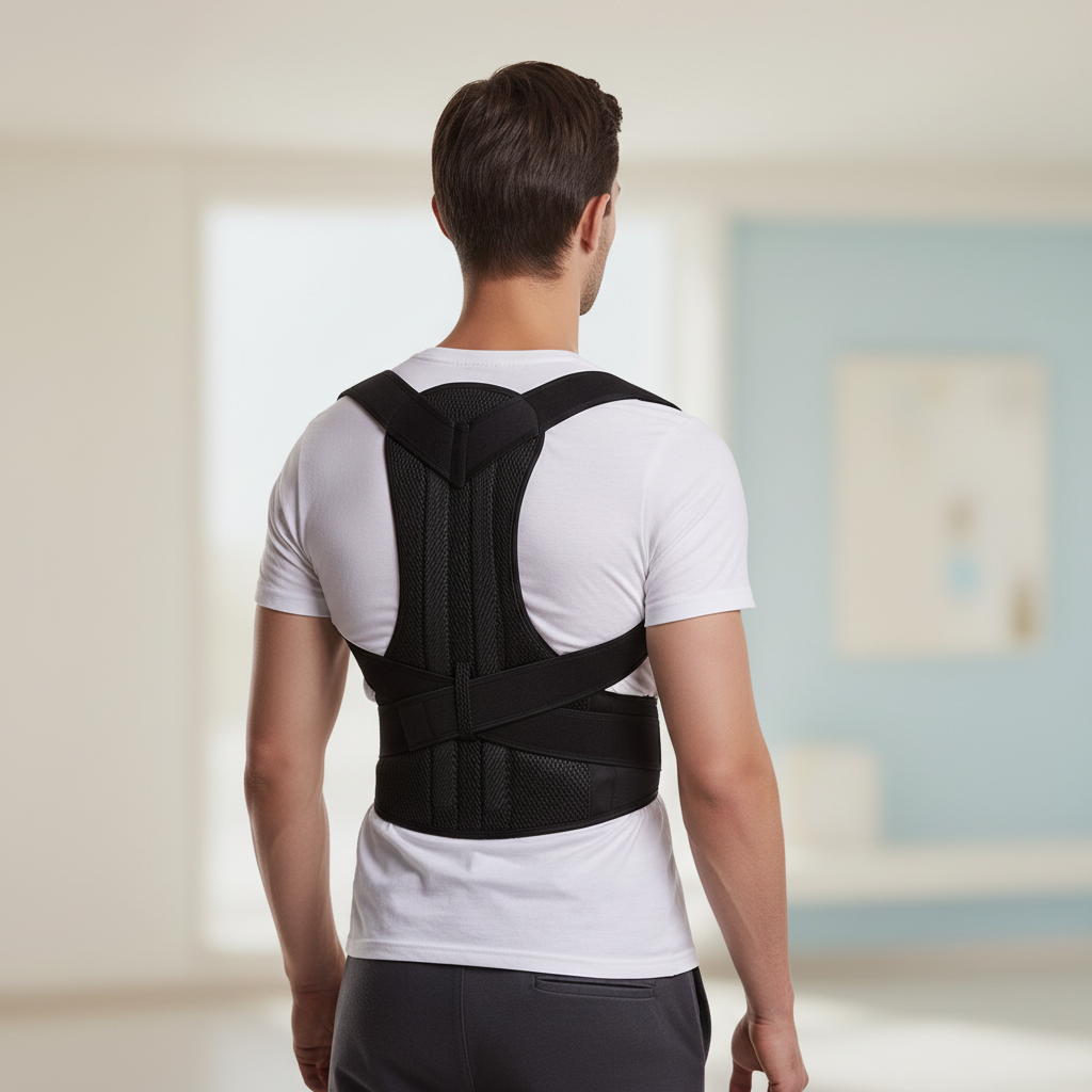 Adjustable Upper Back Posture Corrector — Breathable Mesh