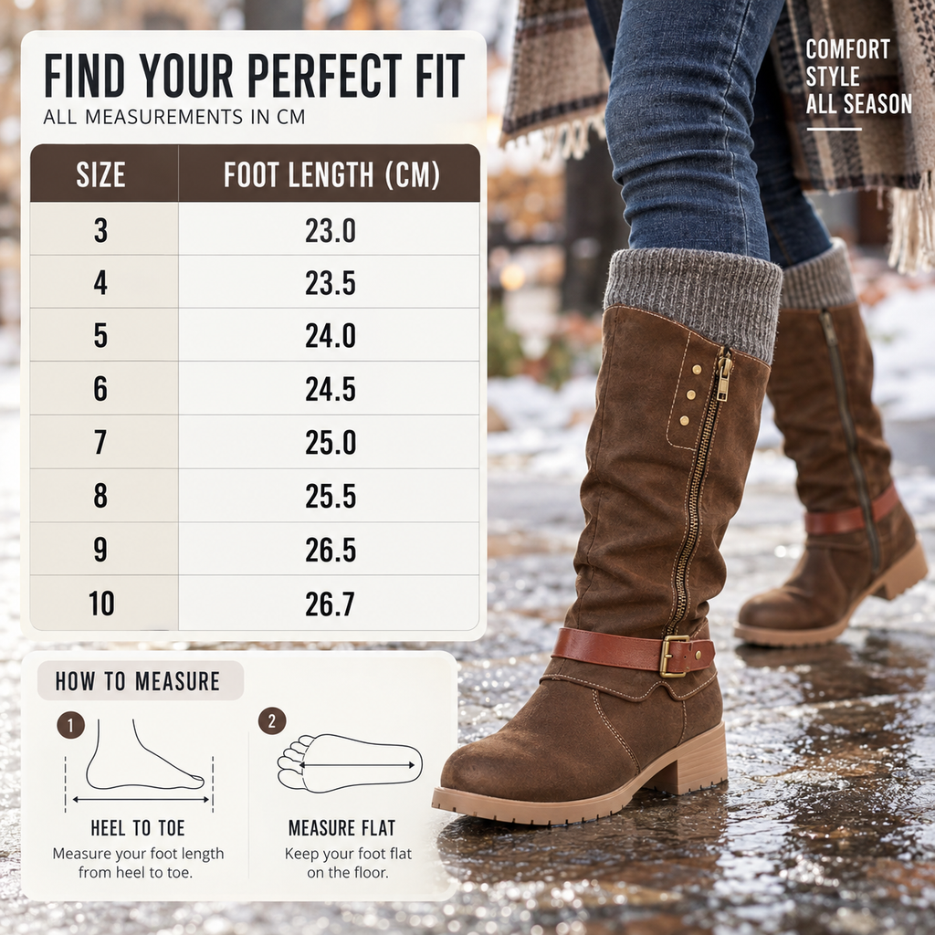 Botas de invierno aislantes de media caña — soporte para el arco, cremallera lateral y suela antideslizante