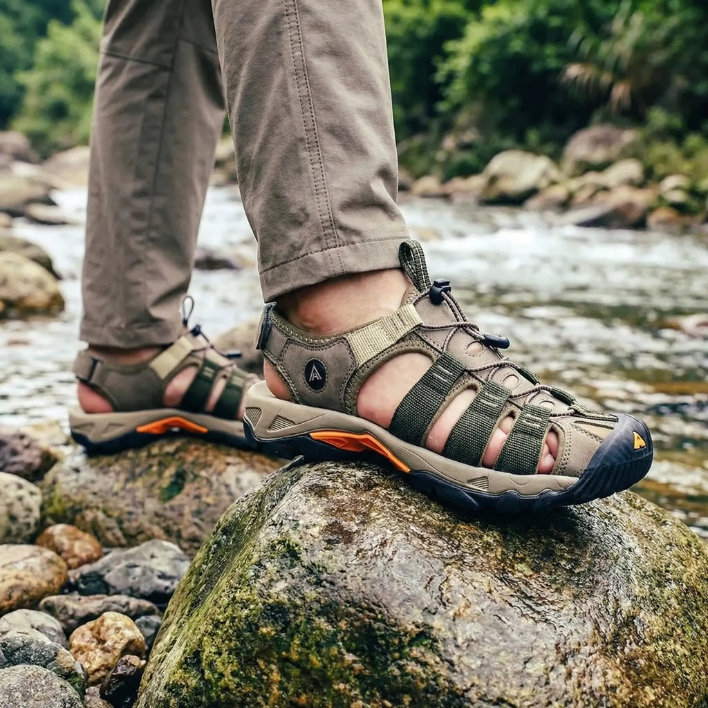 Men's Quick-Dry Sport Sandals — Adjustable Straps, Open-Toe