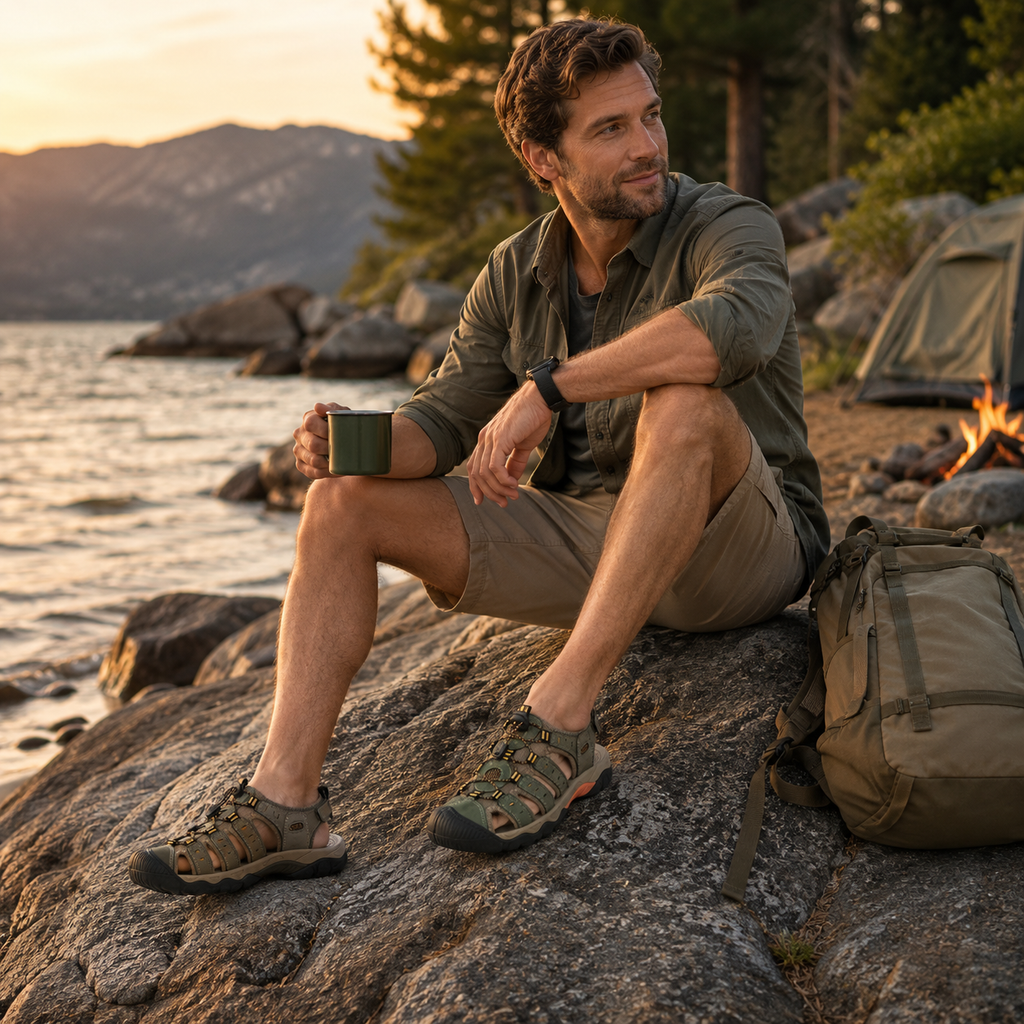 Men's Quick-Dry Sport Sandals — Adjustable Straps, Open-Toe