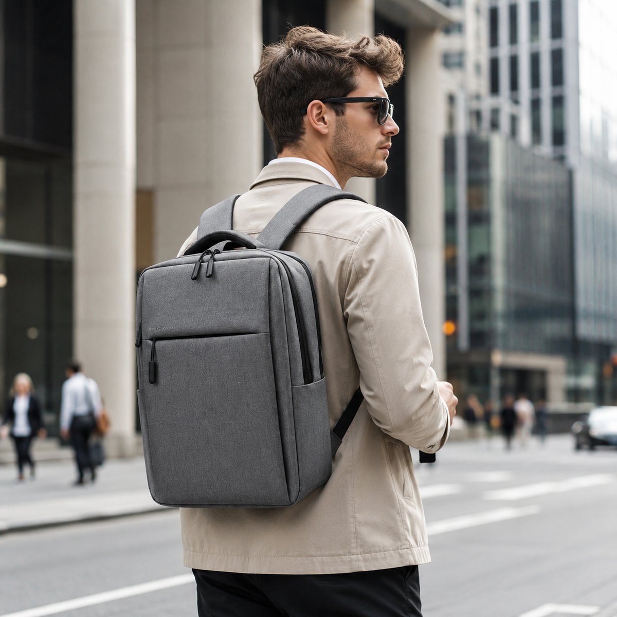 Mochila urbana resistente al agua con funda acolchada para portátil de 15.6 pulgadas