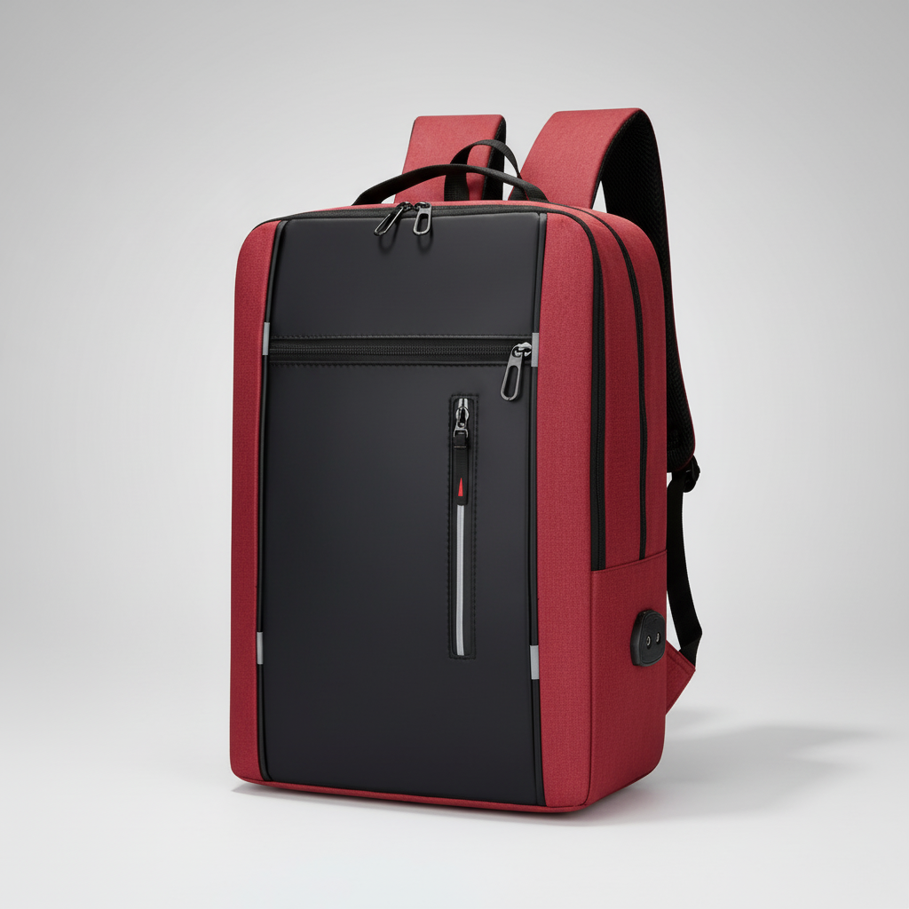 Mochila impermeable para portátil de 15.6 pulgadas — puerto USB de carga acolchado