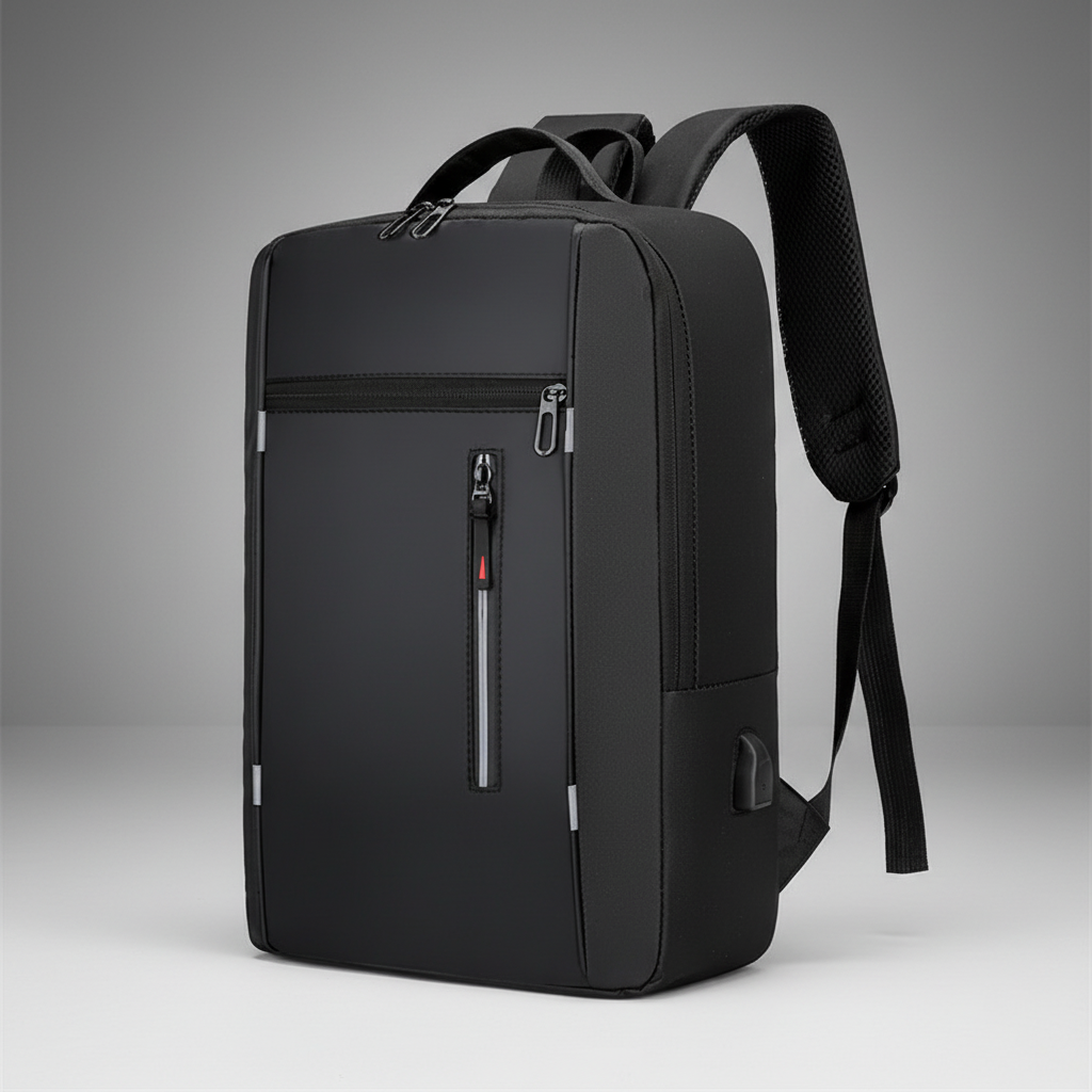 Mochila impermeable para portátil de 15.6 pulgadas — puerto USB de carga acolchado