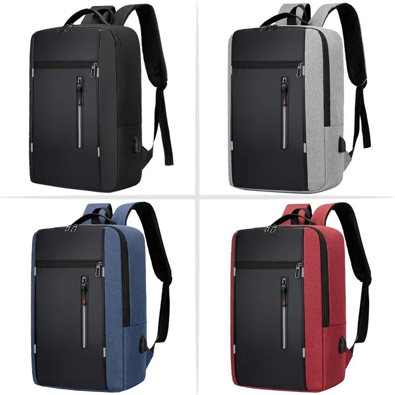 Mochila impermeable para portátil de 15.6 pulgadas — puerto USB de carga acolchado