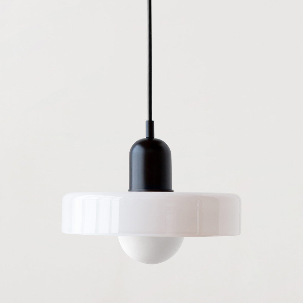 KiraGlass Geometric Bauhaus Pendant Light In Colored Glass